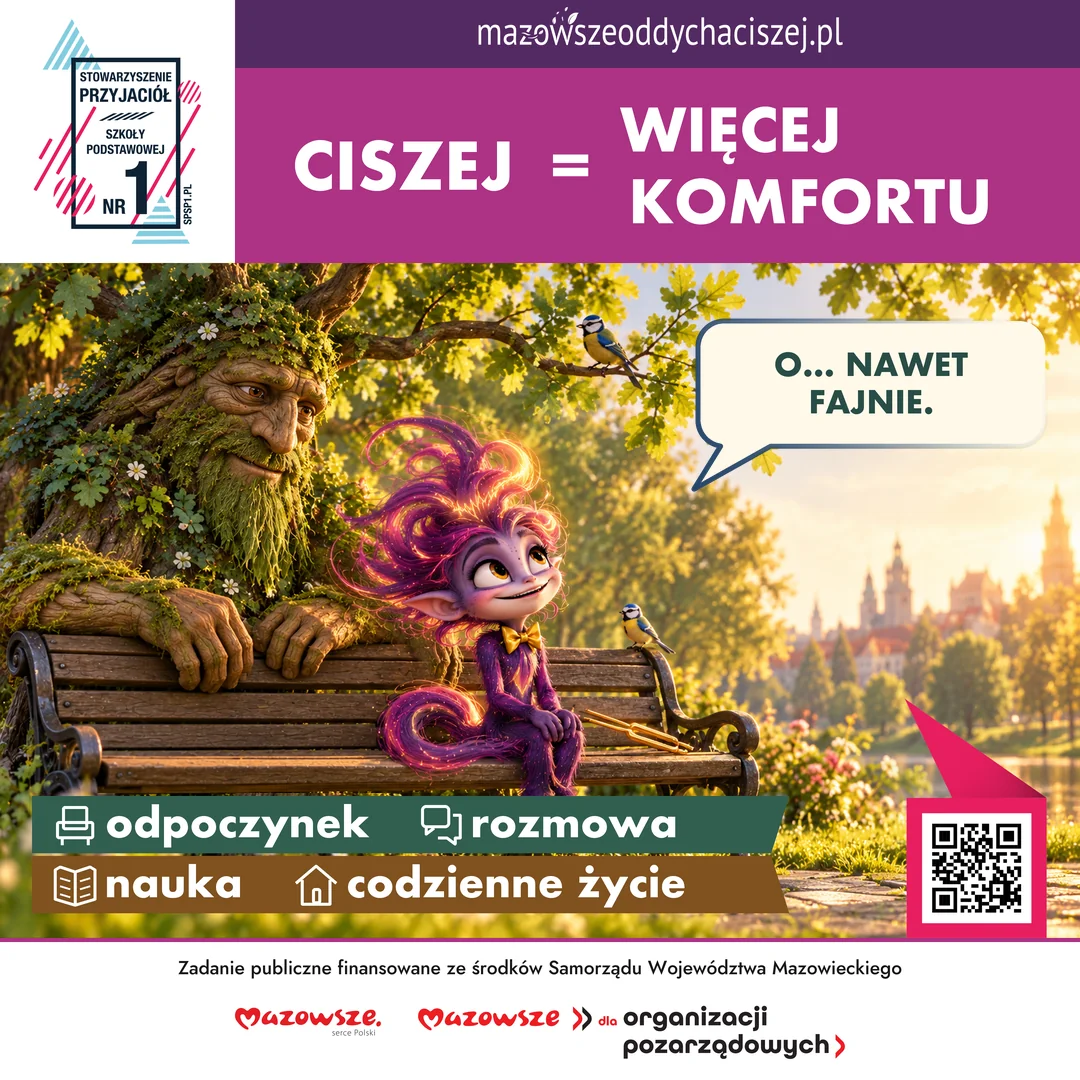 Pan Hałas i Drzewiec — grafika edukacyjna kampanii, temat 4
